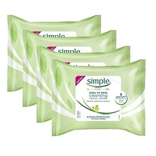 Real Simple Real Simple Cleansing Facial Wipes 25 count 4 pack — product photo
