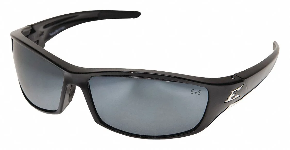 Edge Eyewear Edge Eyewear SR117 Reclus Safety Glasses Silver Mirror Lens Black Frame — product photo