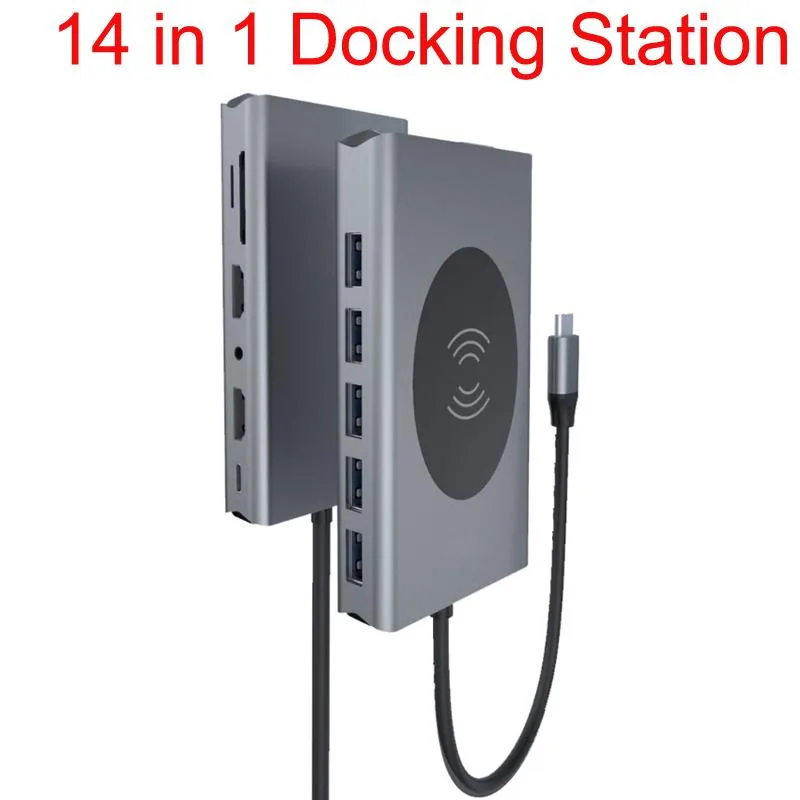 ESTONE ESTONE BXS14IN1 14-in-1 USB-C Docking Station for MacBook Pro Air 2020 2019 2018 5USB3.0 SD TF Reader — product photo
