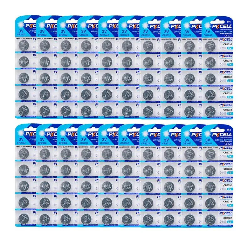 Pkcell Pkcell CR2032 3V 220mAh lithium coin batteries 100-pack — product photo