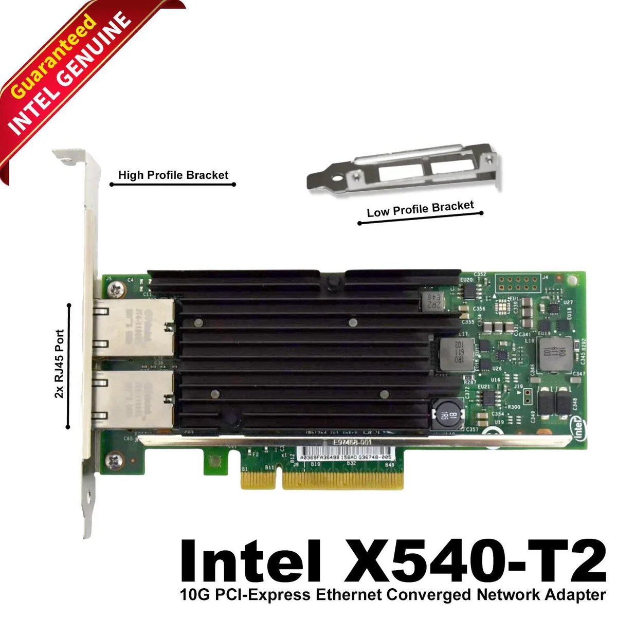 Intel Intel X540-T2 PCI-E x8 10G Dual RJ45 Network Adapter — product photo