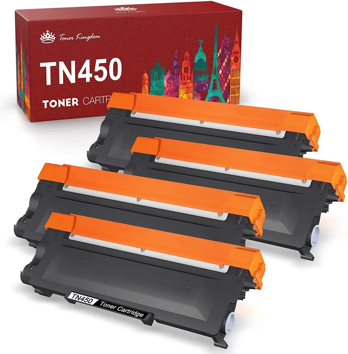 NuoTo NuoTo Compatible Toner Cartridge TN450 TN420 Black 4 Pack 2600 Pages — product photo