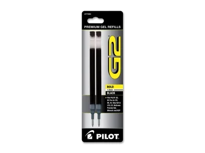 Pilot Pen Pilot Pen 77289 G2 Gel Refill Bold 1mm Black 2 Pack — product photo