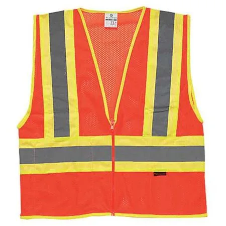 ML Kishigo ML Kishigo 1055-5X 5XL Class 2 High Visibility Vest Orange traffic safety equipment — product photo
