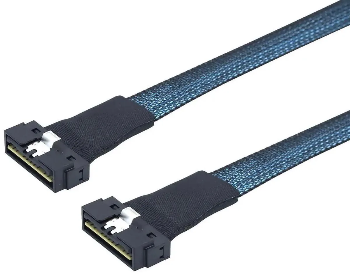 SMUGDESK SMUGDESK SFF8654 8i 74Pin to LP 8X SlimSAS .8m 24Gbps 30AWG 85ohm — product photo