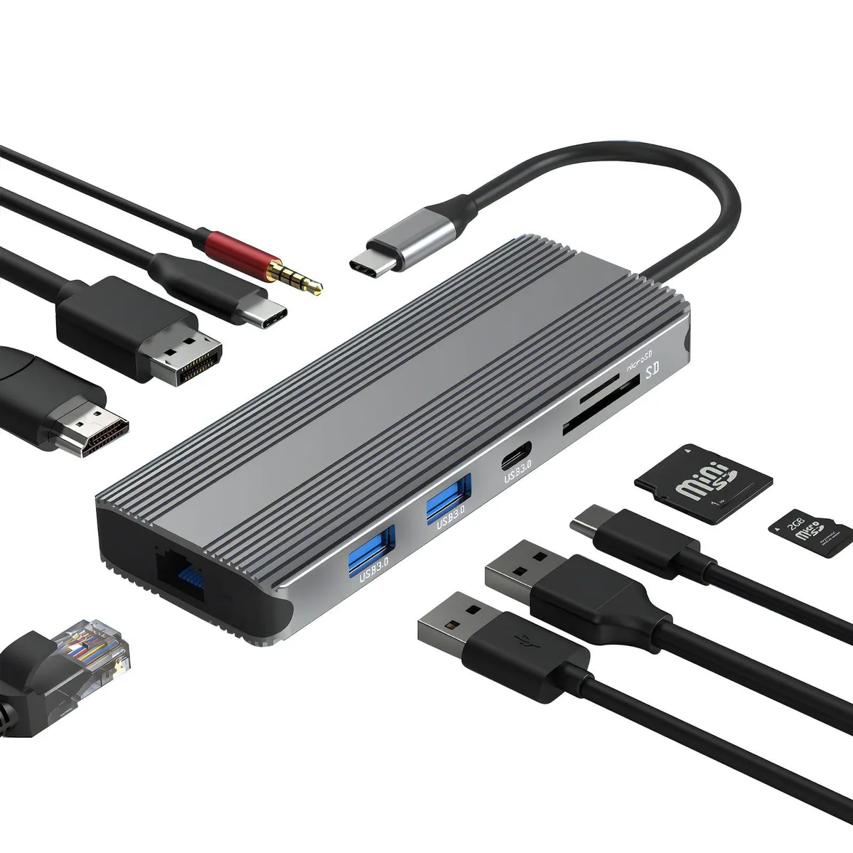 BYTECC INC BYTECC INC 10-in-1 USB-C Docking Station 2 in 1 accessory — product photo