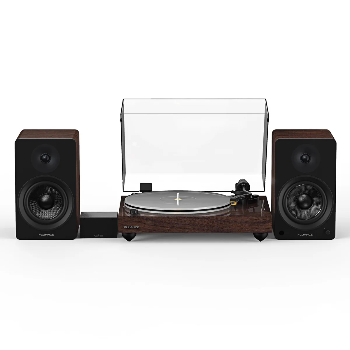 Fluance Fluance RT85NWPA41B Turntable with PA10 Preamp, Ai41 Speakers, Nagaoka MP-110, 90W, Natural Walnut — product photo