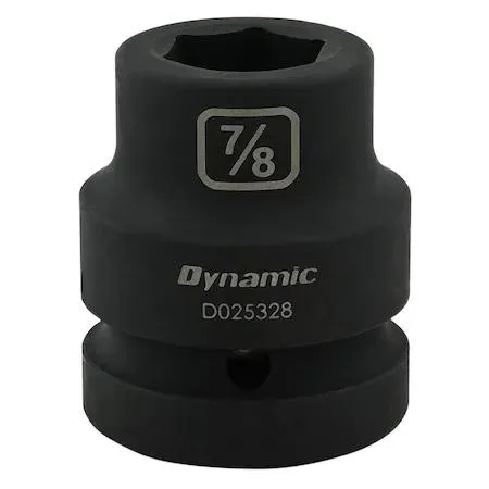 Black phosphate 1-inch drive socket with laser-etched markings