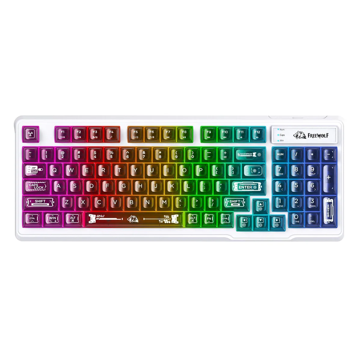  ZIYOU LANG M95 Transparent Membrane Gaming Keyboard — product photo
