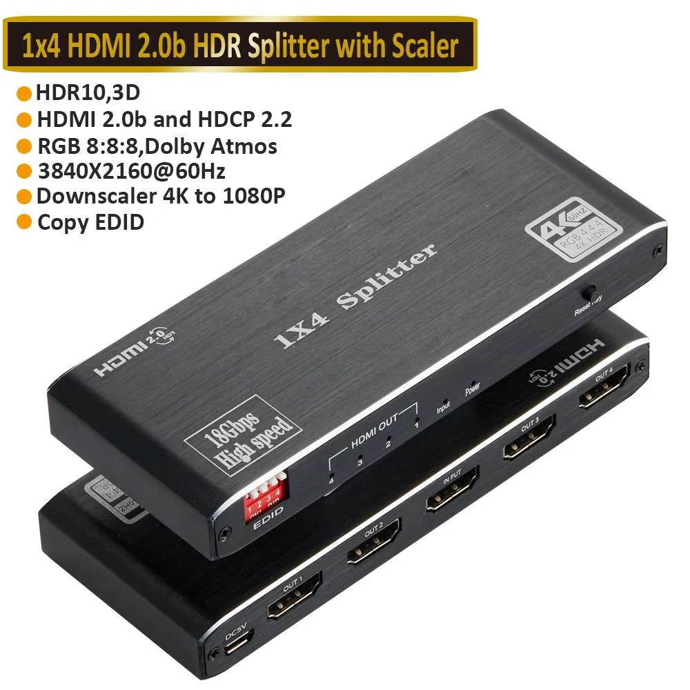 Jansicotek Jansicotek OZF3 1x4 HDMI 2.0 Splitter 4K@60Hz — product photo