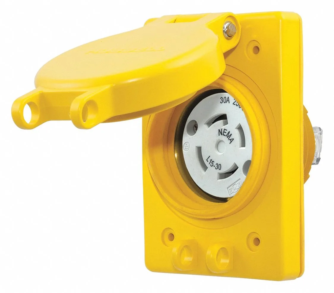 Hubbell Incorporated Hubbell Incorporated HBL69W75 30A 250V Watertight Locking Receptacle — product photo