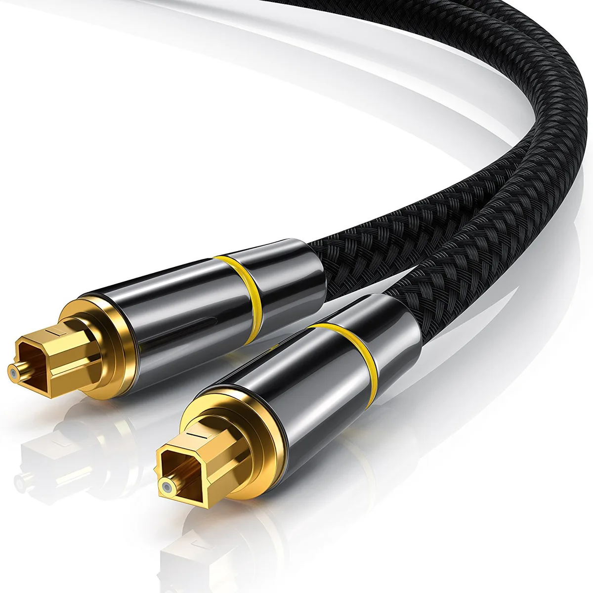 HANNORD HANNORD 10 ft Toslink Digital Optical Audio Cable 24K Gold-Plated Nylon Braided — product photo