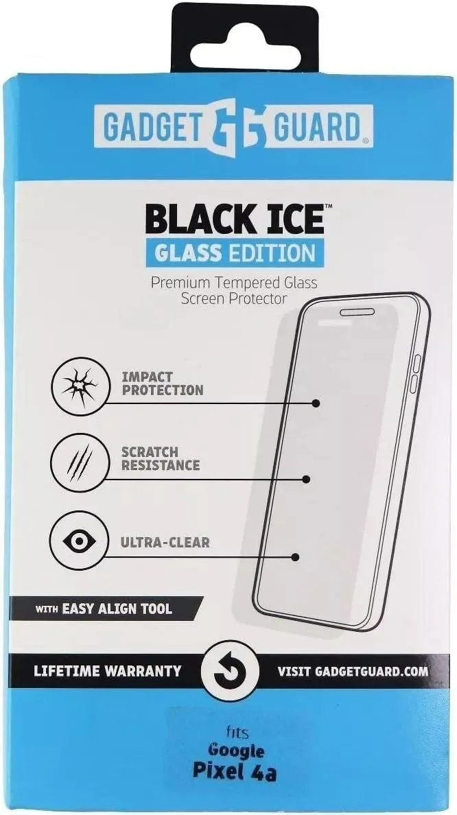 Invisible Gadget Guard Invisible Gadget Guard Black Ice Glass Edition Tempered Glass Cover for Google Pixel 4a — product photo