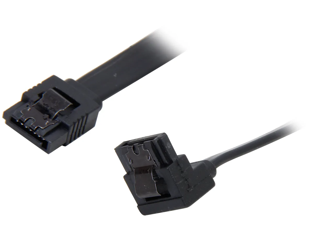 Nippon Labs Nippon Labs SATA3L0.8FT-90/180BK SATA cable 9.6 in 90 to 180 degree — product photo