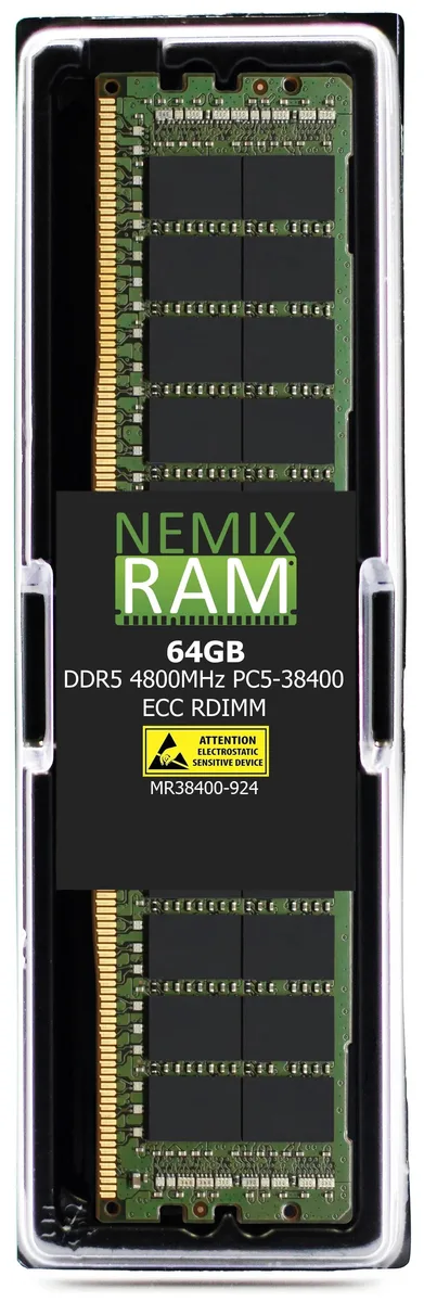NEMIX RAM NEMIX RAM 128GB (4x32GB) DDR5 4800 CL40 1.1V ECC RDIMM THINKMATE SuperServer 111E-WR memory upgrade — product photo