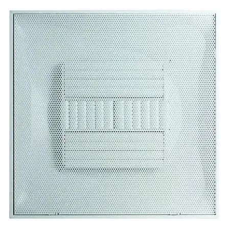 White square perforated steel ceiling diffuser with enamel finish