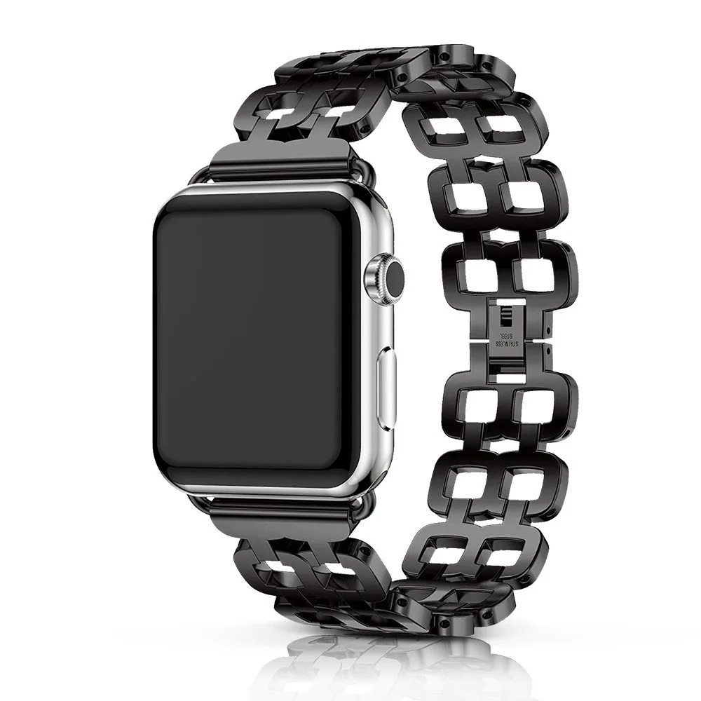 Werleo Werleo Stainless Steel Link Band 42mm Black for Apple Watch Series 4 3 2 1 — product photo
