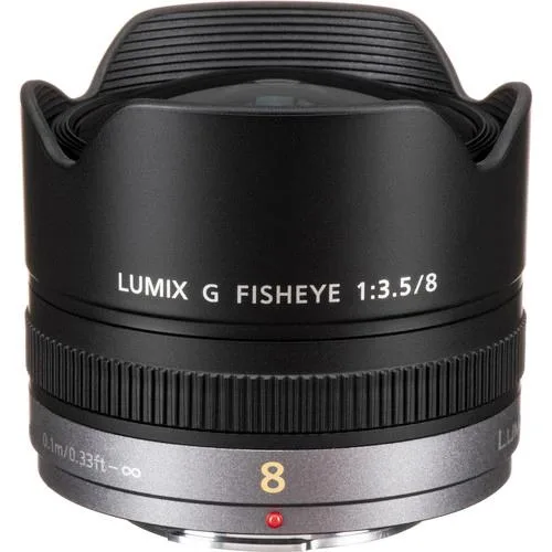 Panasonic Panasonic Lumix G Fisheye 8mm f/3.5 Micro Four Thirds H-F008 camera lens — product photo
