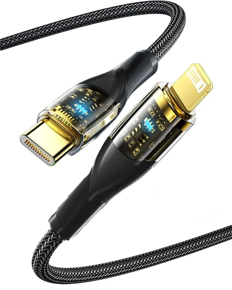 LUOM LUOM Essager XR 29W USB-C to Lightning Cable 3.3ft Black — product photo
