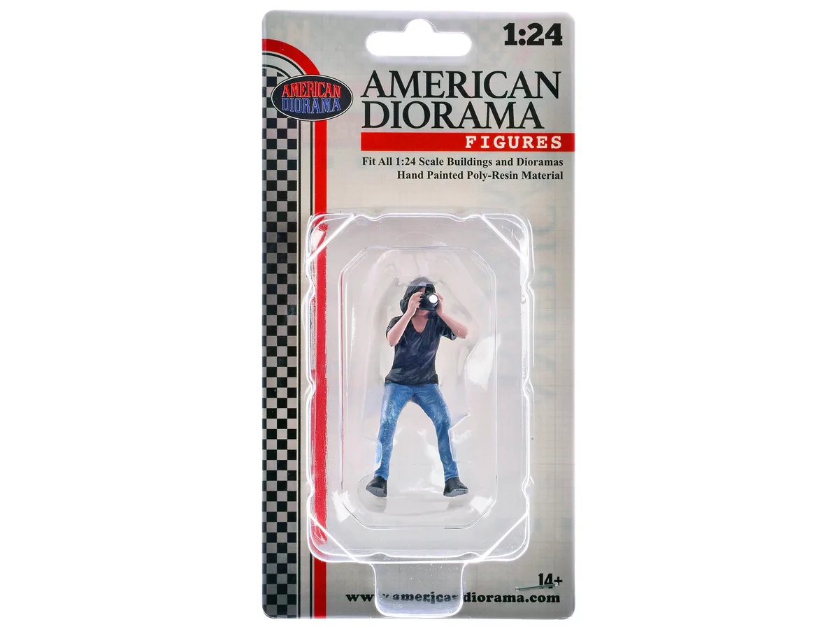 American Diorama American Diorama "Photographers" Figure #4 1/24 Scale 2.5 Inch Hobby Collectible — product photo