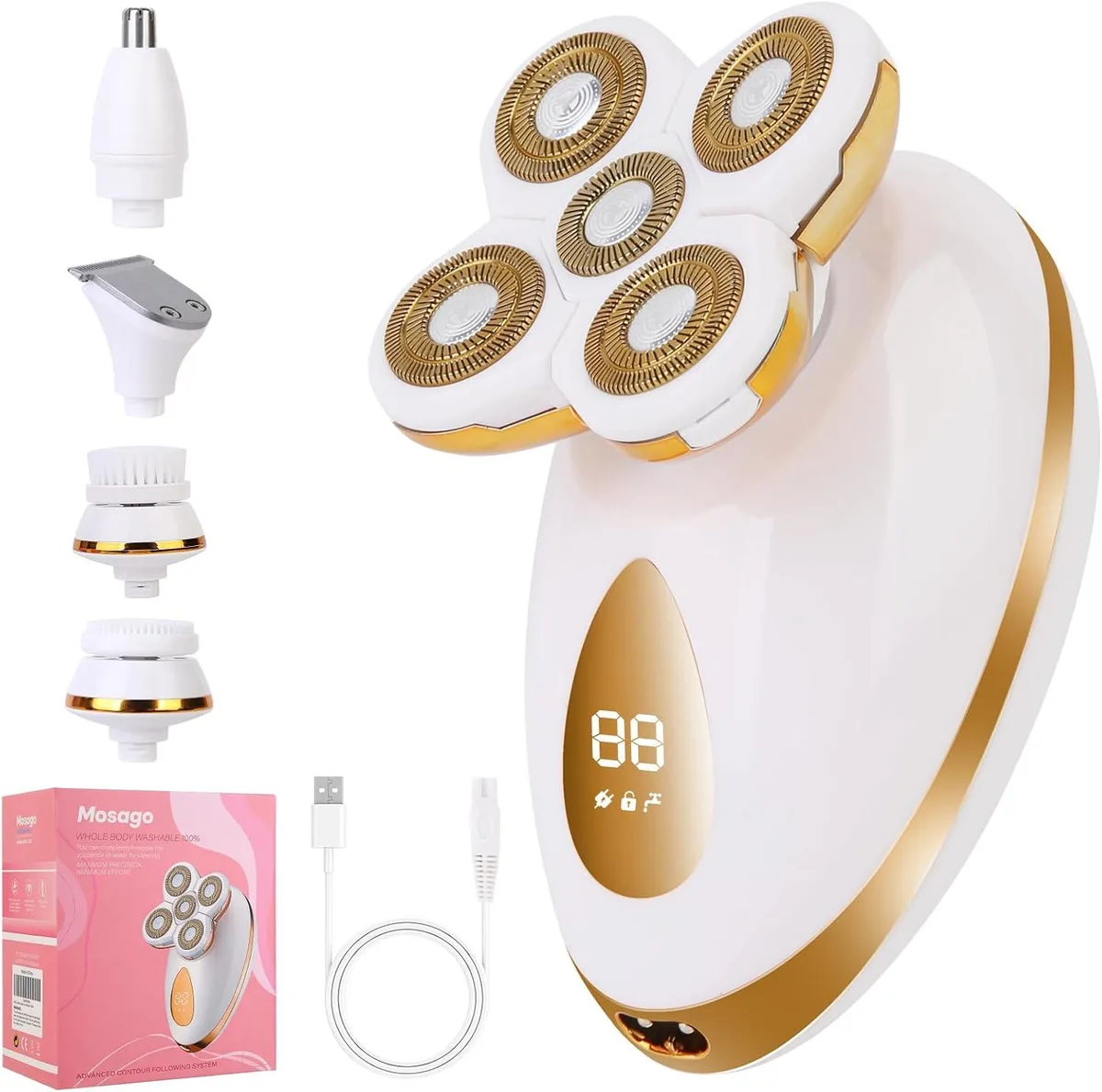 TAURKENAM TAURKENAM 5-in-1 Women's Shaver 18K Gold Blades — product photo