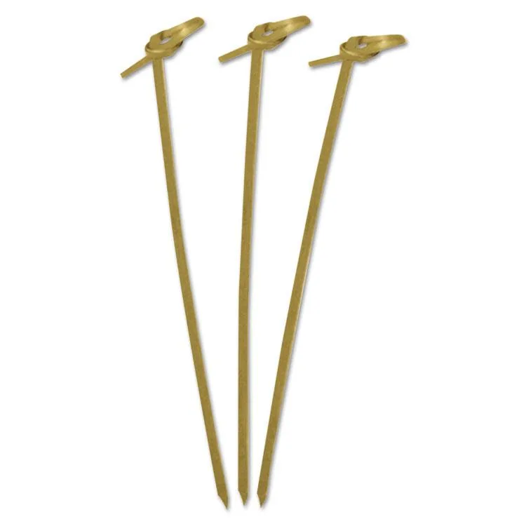 Royal Paper Royal Paper R803 Knotted Bamboo Pick Olive Green 4" 1000/Carton — termékfotó