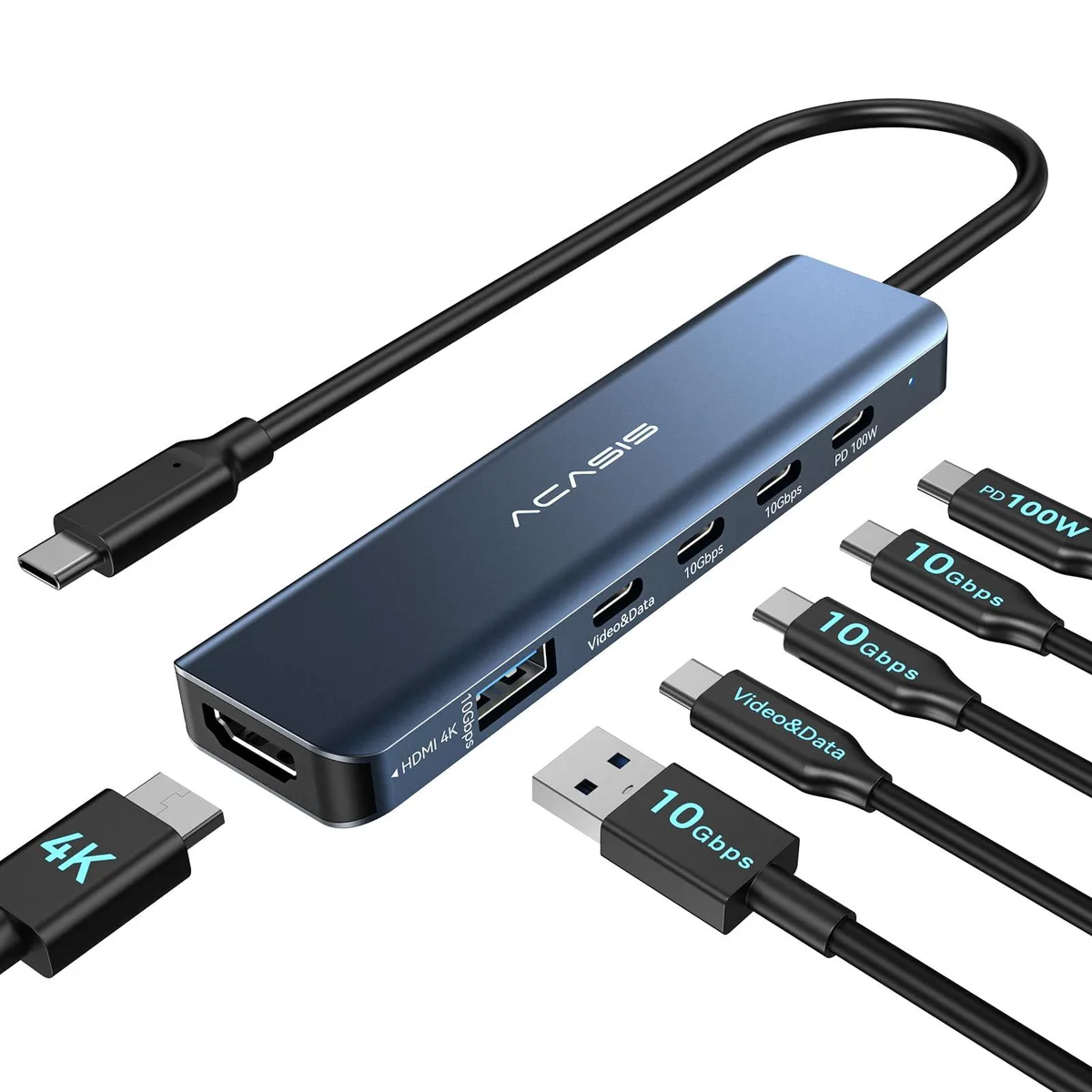  Belkin ACASIS 6-in-1 USB C Docking Station 4K@60Hz 10Gbps 100W PD — product photo