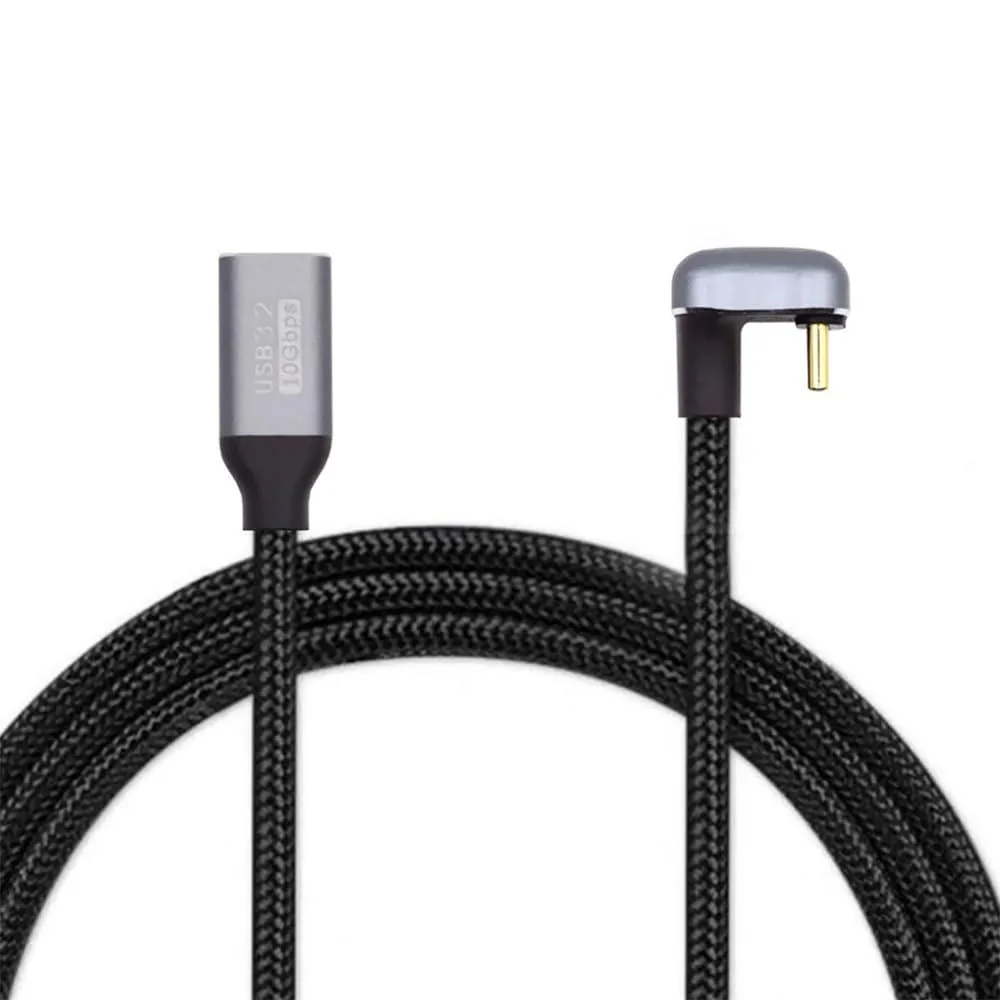 LORDWORLD LORDWORLD USB 3.1 Type-C Male-Female Cable 10Gbps 100W PD 8K60 Opposite U Angled 0.5m — product photo