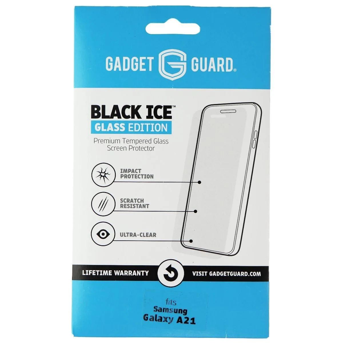 Invisible Gadget Guard Invisible Gadget Guard Black Ice Tempered Glass Cover for Samsung Galaxy A21 — product photo