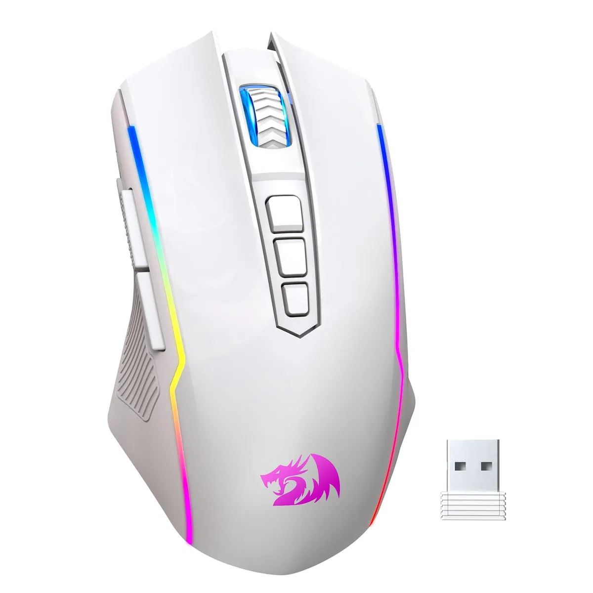  Redragon M914 Wireless Gaming Mouse Tri-Mode 12000 DPI White — product photo