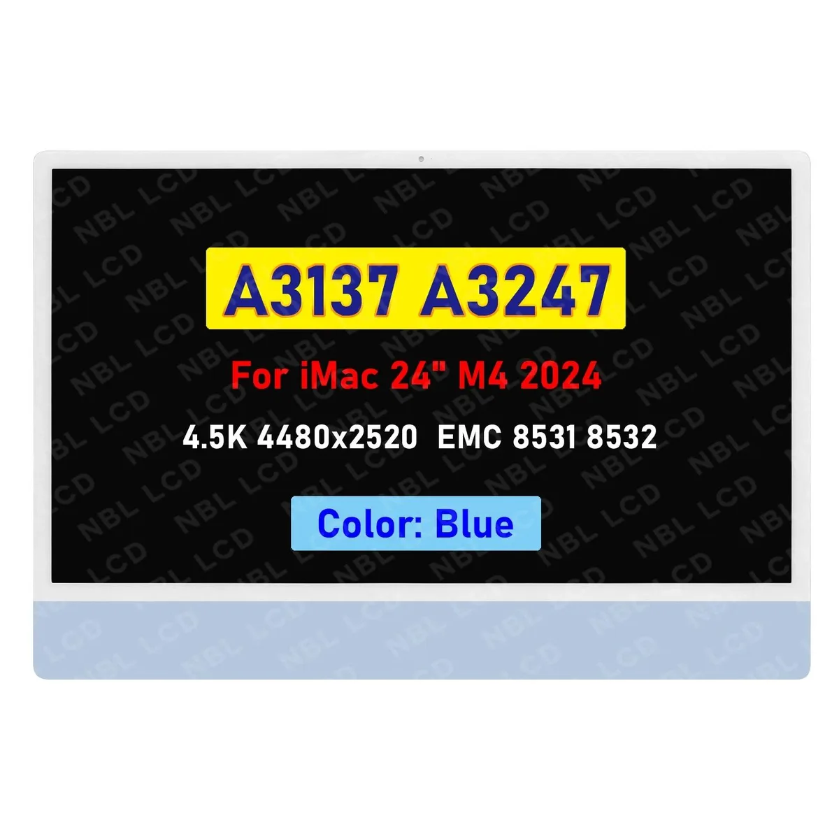 NUOLAISUN NUOLAISUN A3137 A3247 LCD Screen for iMac M4 2024 EMC 8531 8532 Blue — product photo