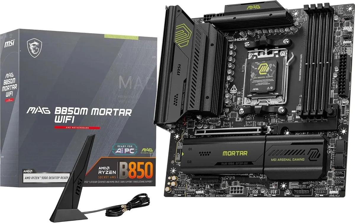MSI MSI MAG B850M MORTAR WIFI AM5 Micro ATX Motherboard — product photo