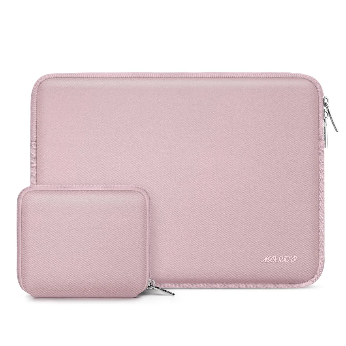  MOSISO 13.3 inch Laptop Case Baby Pink Neoprene with Small Pouch — product photo