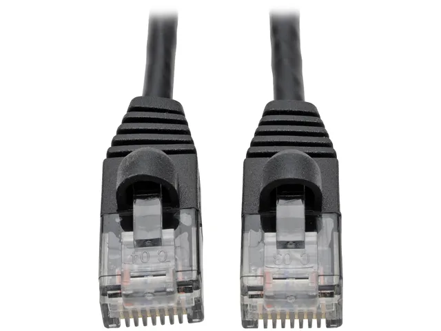 Tripp Lite Tripp Lite N261-S01-BK Cat6a Slim Network Ethernet Cable 1 ft Black — product photo