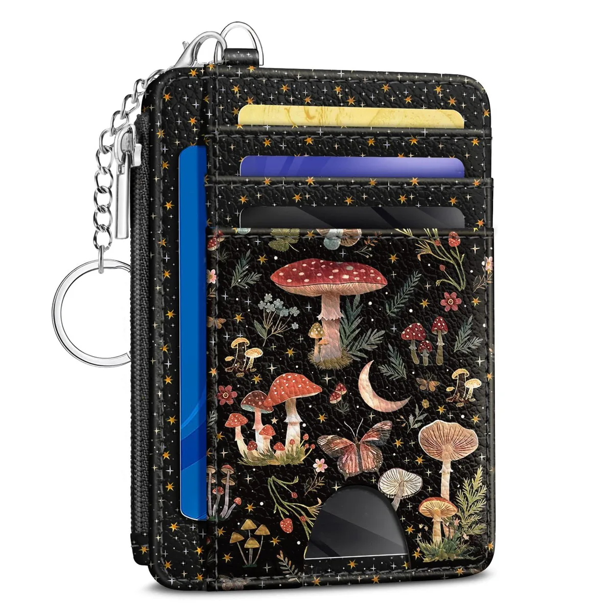  Kelvoris Wacd005-msr wallet 4.9 x 3.54 x .2 Black Mushroom RFID — product photo