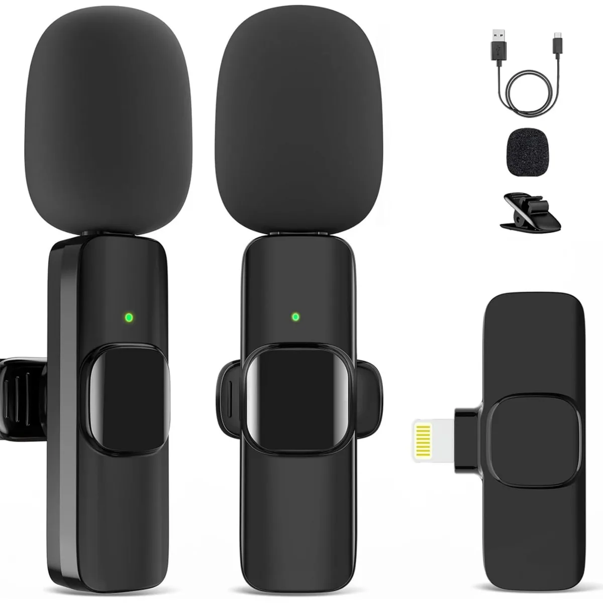  GOGARA GM01 Wireless Lavalier Microphone 2 Pack Lightning iPhone 14 and Below — product photo