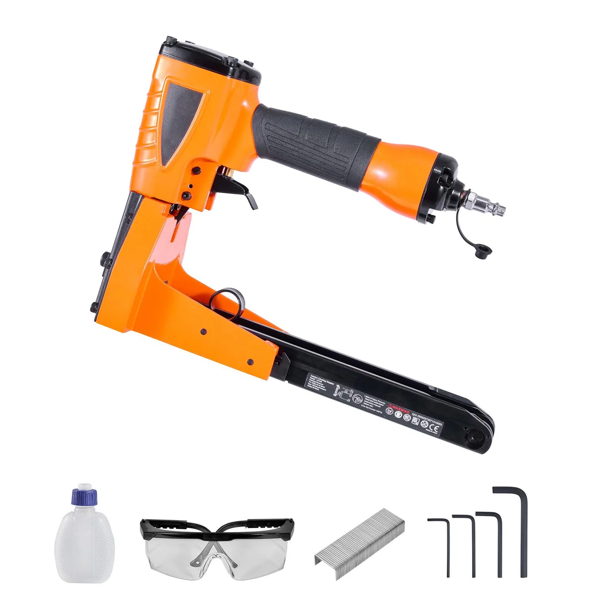 VEVOR VEVOR MTA18 Pneumatic Carton Closing Stapler 13 Gauge 1-3/8" Crown 5/8" &amp; 3/4" Legs 70-120 PSI — product photo