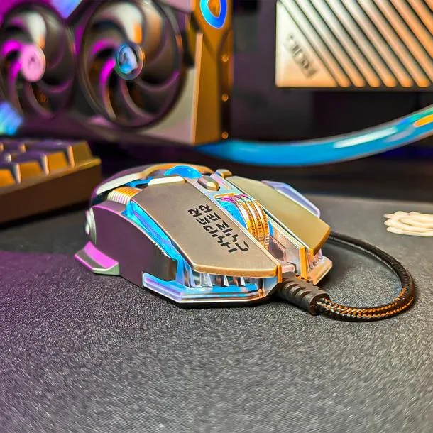 Hyper Cyber Hyper Cyber Gaming Mouse Gray Wired 16000 DPI RGB — product photo