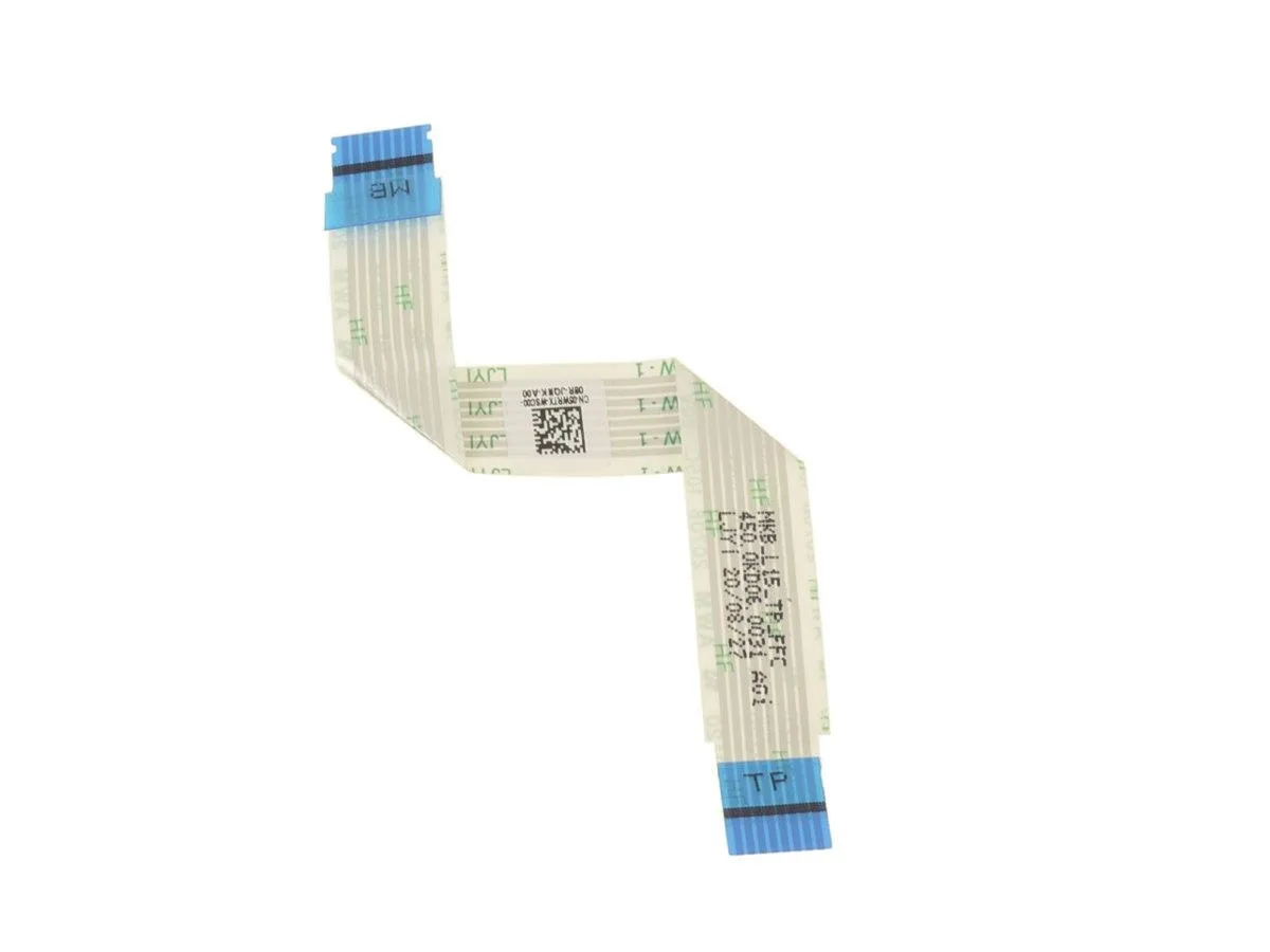 Flat orange ribbon cable with connectors on both ends