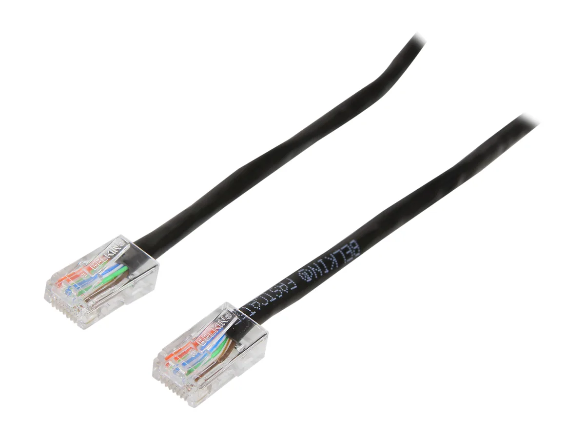 Belkin Belkin A3L791-02-BLK 2 ft Cat5e network ethernet cable — product photo