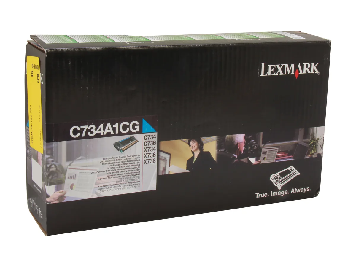 Lexmark Lexmark C734A1CG Cyan Toner Cartridge 6000 Pages — product photo