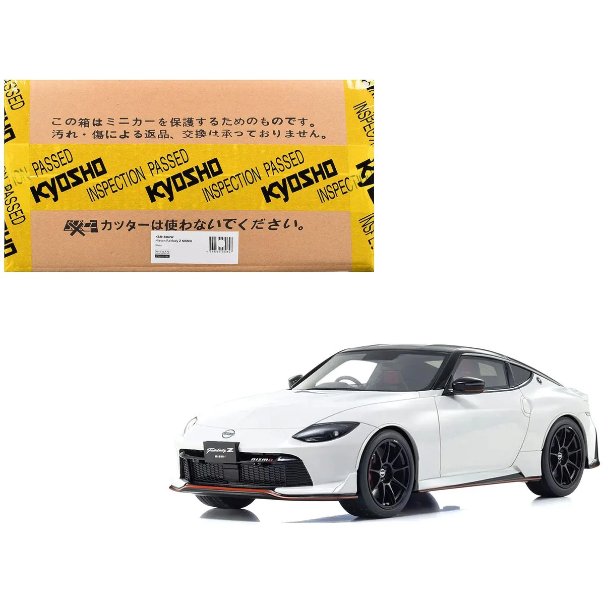 KYOSHO KYOSHO Nissan Fairlady Z NISMO RHD White with Black Top 1/18 hobby collectible — product photo