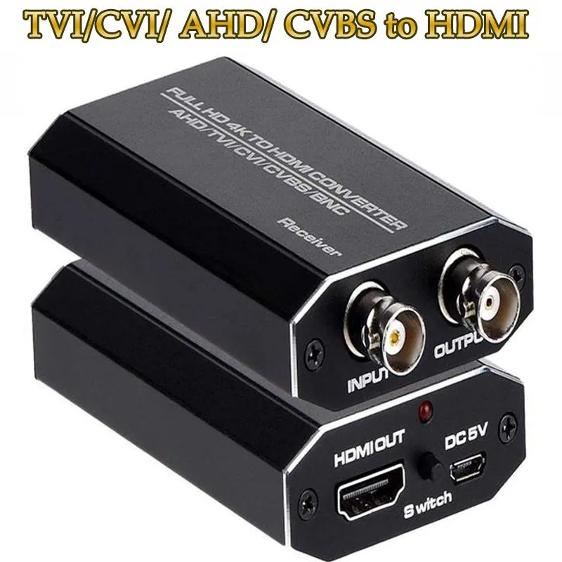 LUOM LUOM TVI/CVI/AHD to HDMI Converter 720P 1080P 3MP 4MP 5MP 8MP BNC Loop Output — product photo