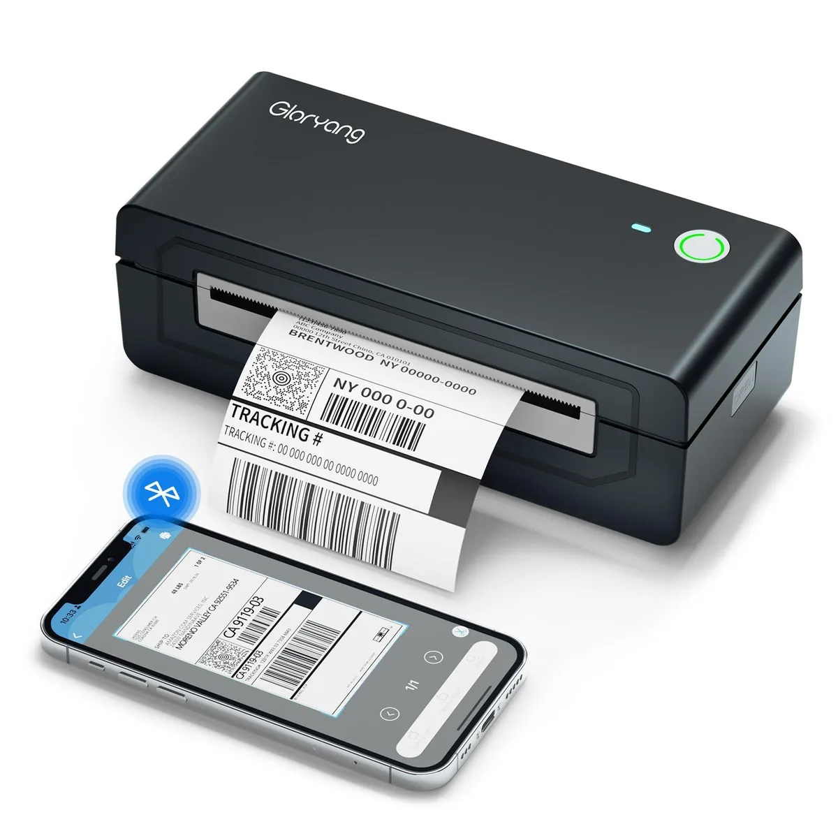 Gloryang 668BT 4x6 inch Bluetooth label printer — product photo