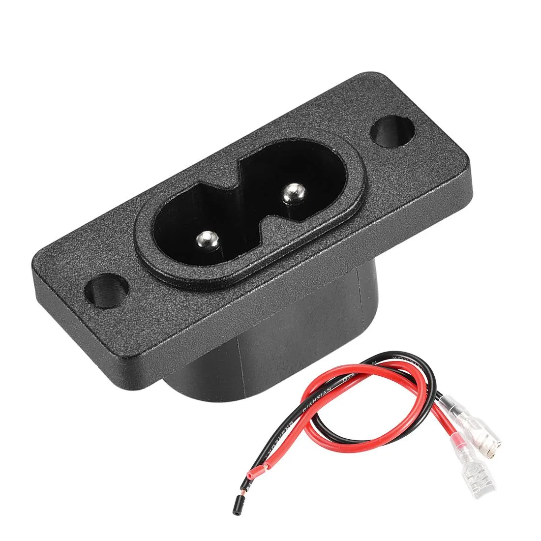 Unique-Bargains Unique-Bargains C8 Panel Mount Straight Blade Plug 250V 10A 2-Pin 2-Pack — product photo