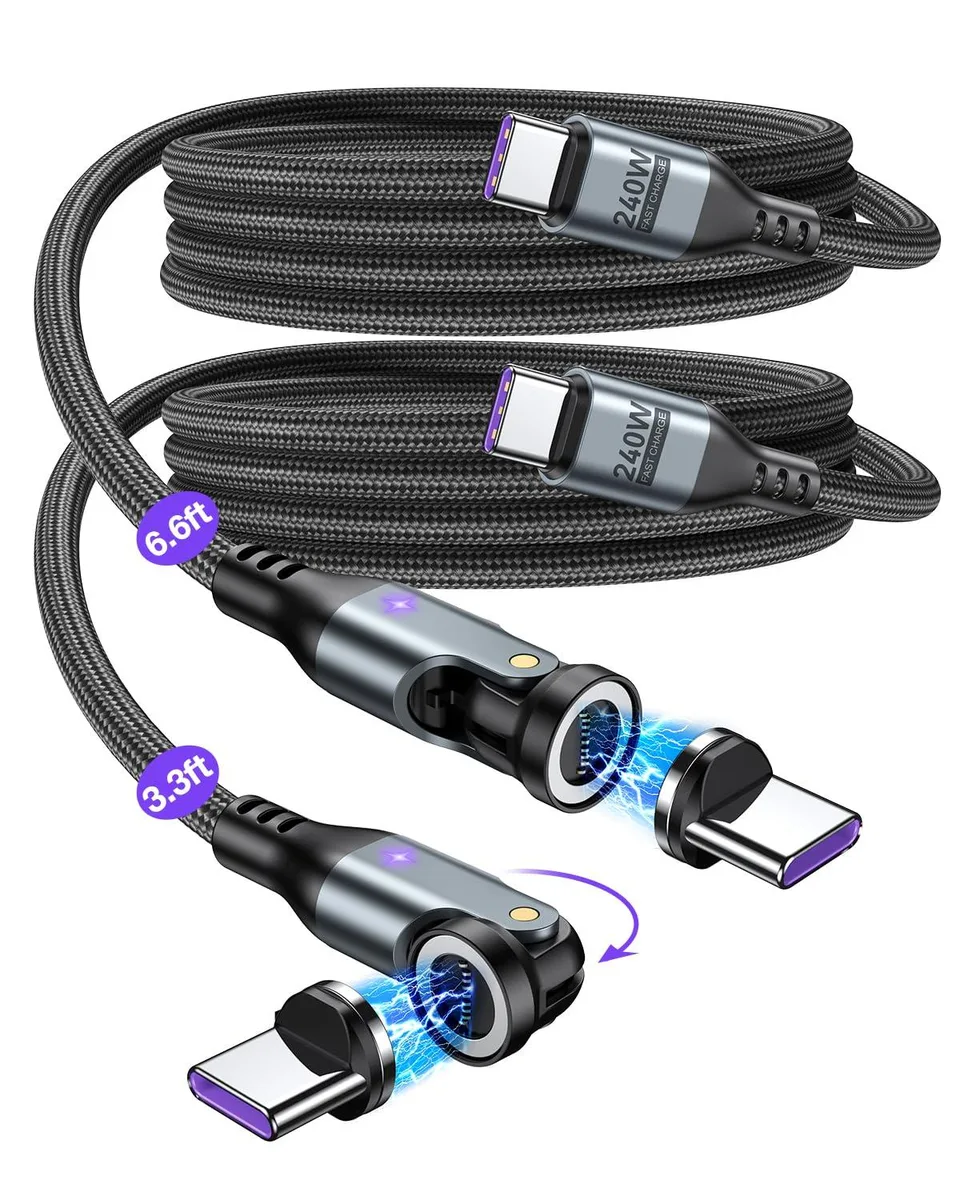 22 Cases Samsung Gala Magnetic USB-C Cable 240W 0.55ft Black — product photo