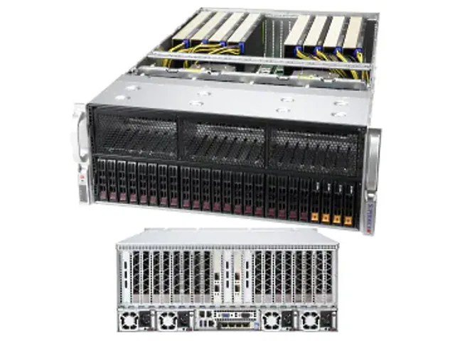 Supermicro Supermicro AS-4124GS-TNR 4U barebone server, 32 DDR4 slots, 24 SATA bays, 8 GPU support — product photo