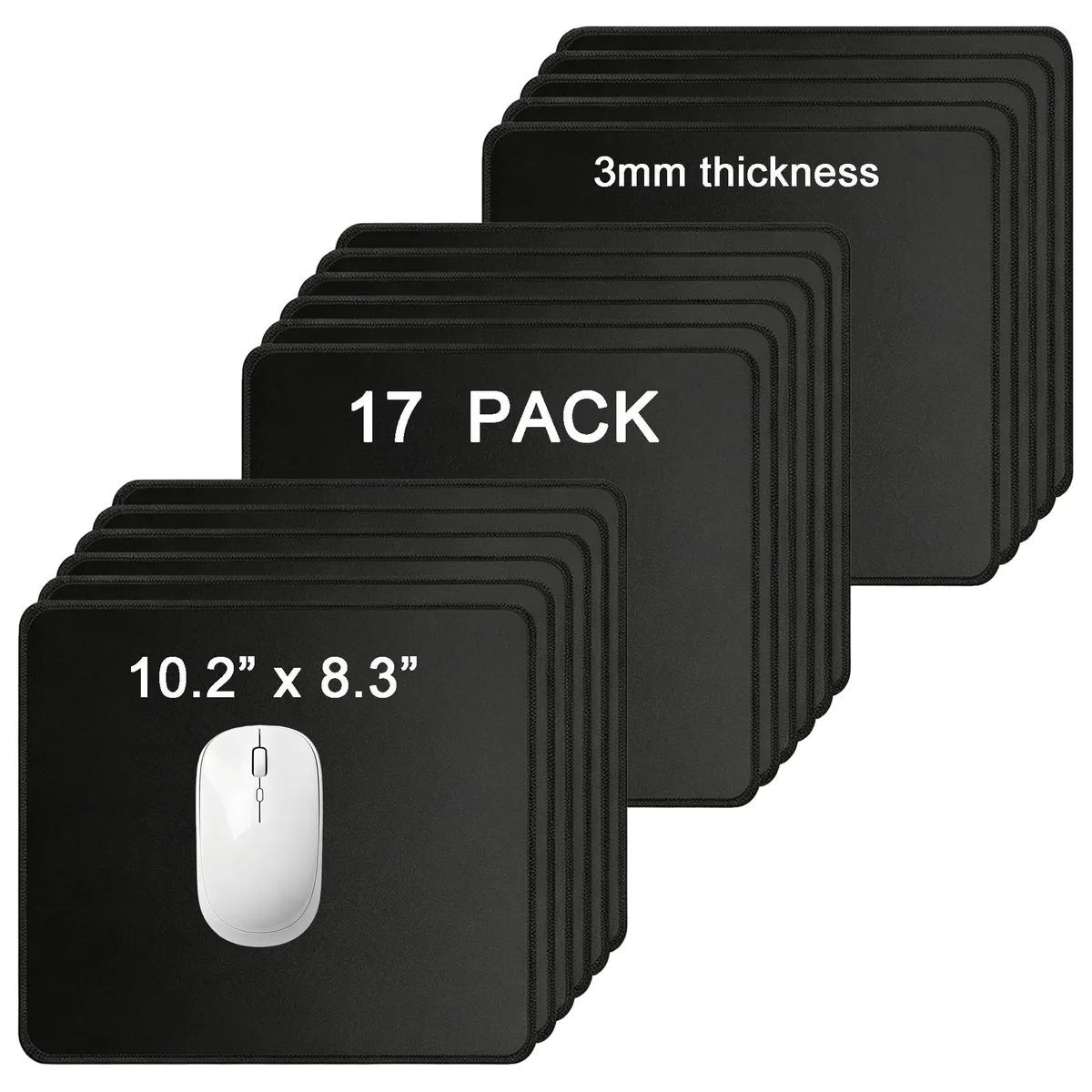  Myrtilithir 17 Pack Mouse Pads 10.2 x 8.3 in Black — product photo