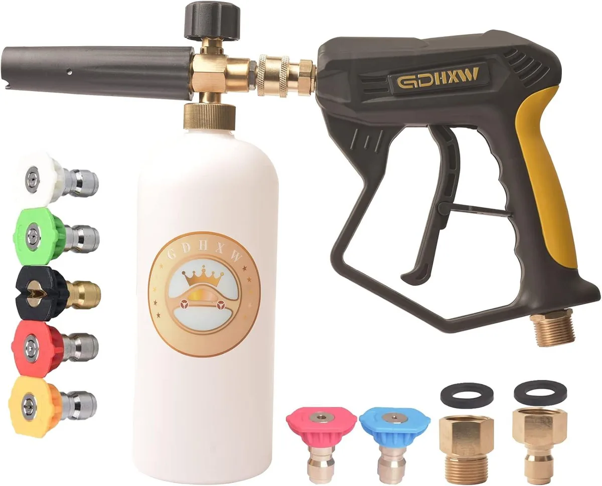 BFKK X-887 pressure washer gun kit with foam cannon and seven nozzles