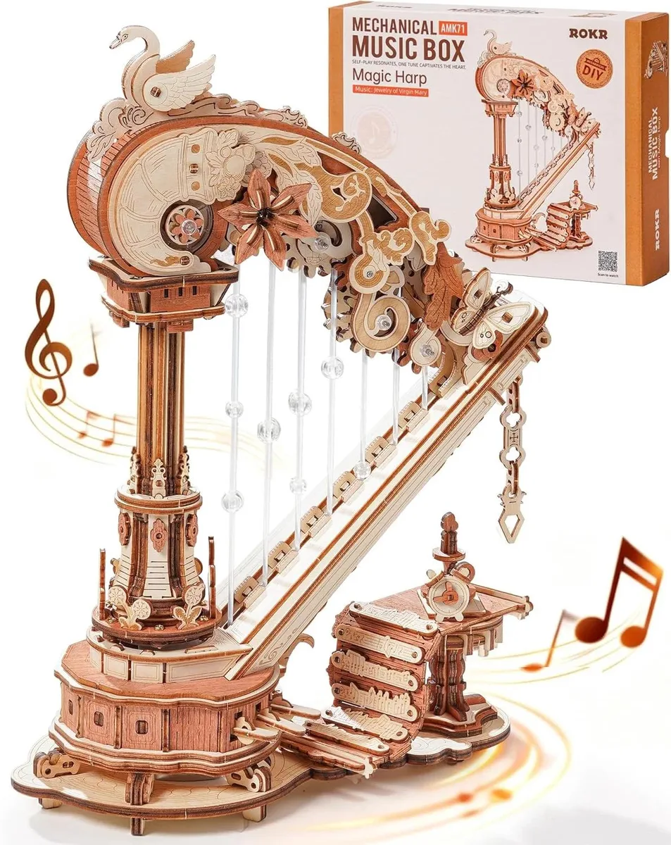 ROKR ROKR AMK71 Magic Harp Wooden 3D Puzzle 350pcs — product photo